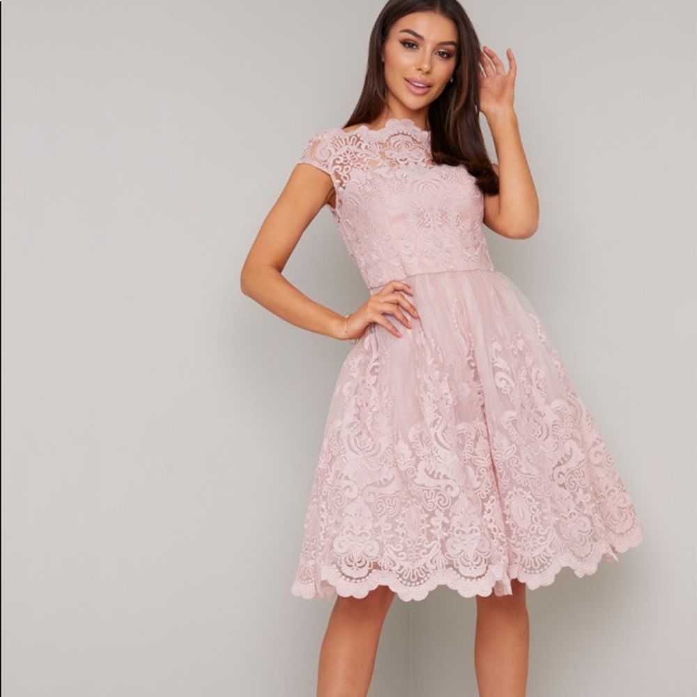 Chi Chi London Liviah Dress in Mink